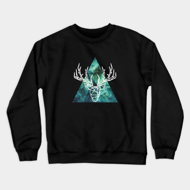 Galaxy Deer Crewneck Sweatshirt by bolu